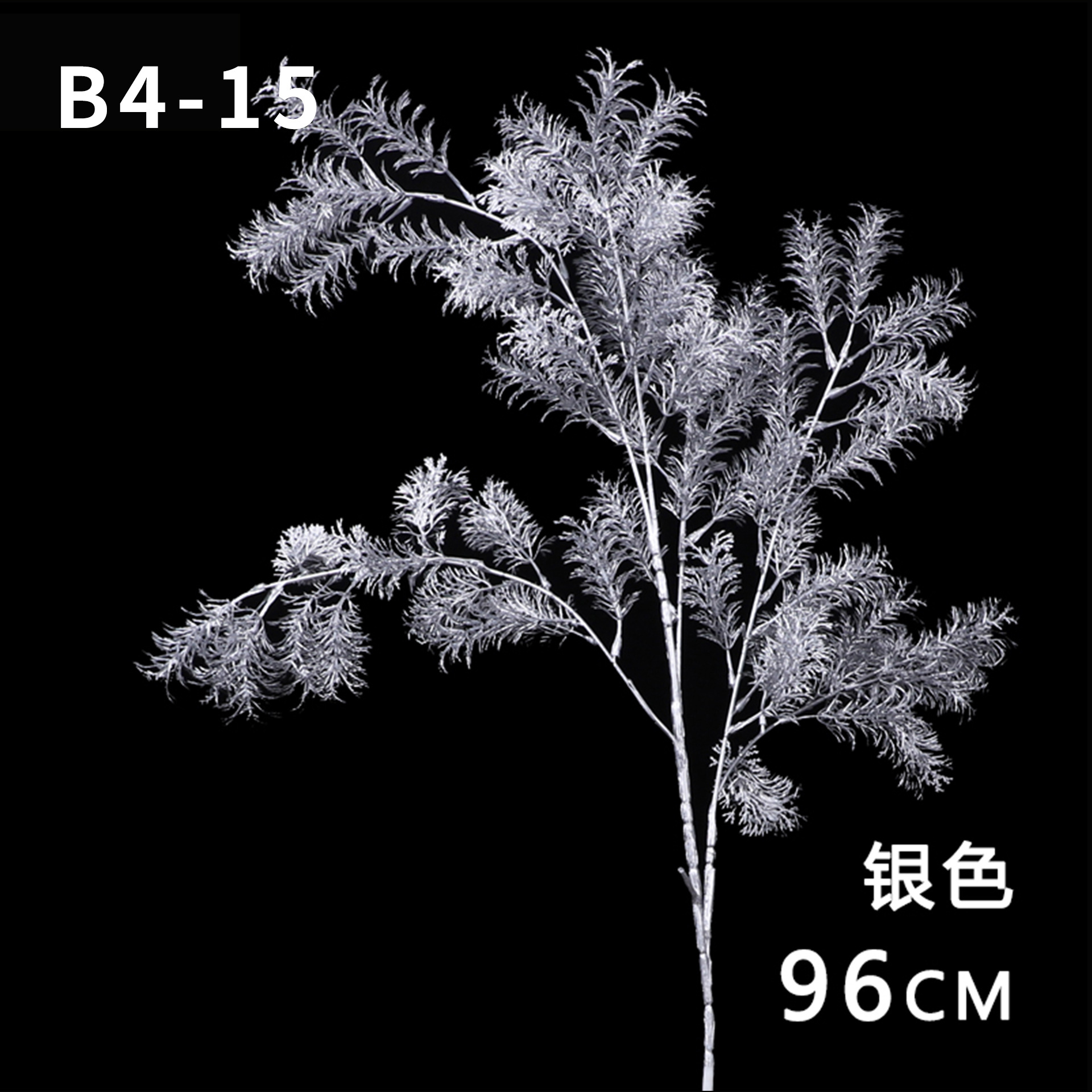 跨境专供银色系仿真花婚礼堂吊顶插花排装饰塑料假花人造花拍摄详情14