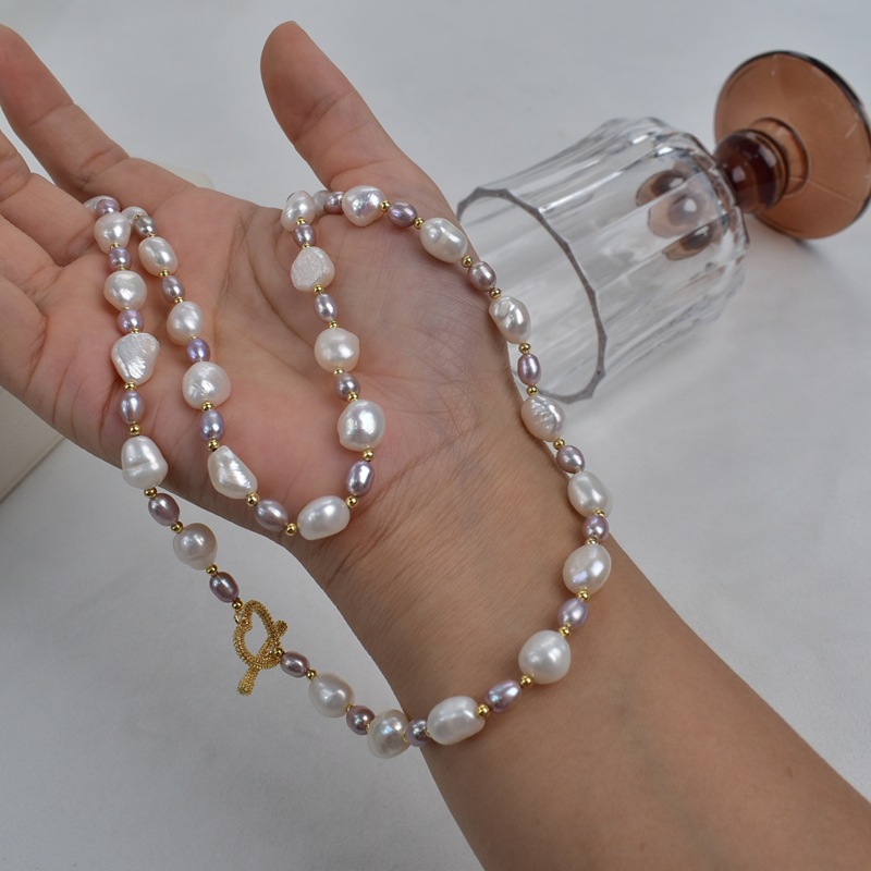 68cm天然淡水珍珠秋冬穿搭毛衣链巴洛克不规则珍珠长款项链颈链详情8