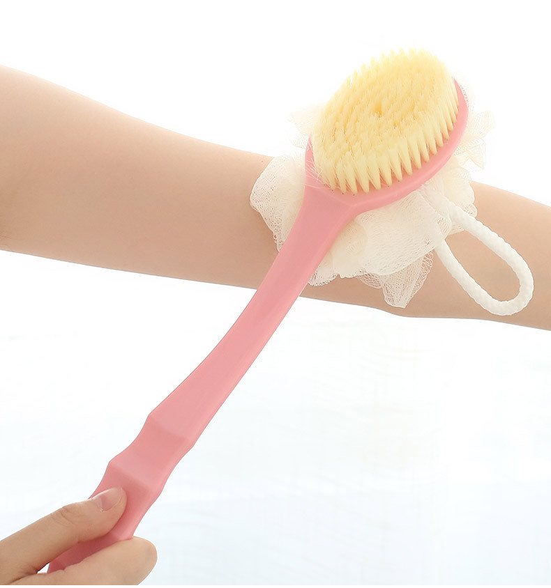 Bath massage brush, bathing wonder, soft-bristled back scrubbing two-in-one, bath ball brush, double-sided bath flower bathing brush pic 9