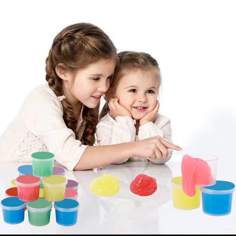 亚马逊爆款 星空水晶泥七彩小罐史莱姆混色起泡胶 slime 厂家批发详情12