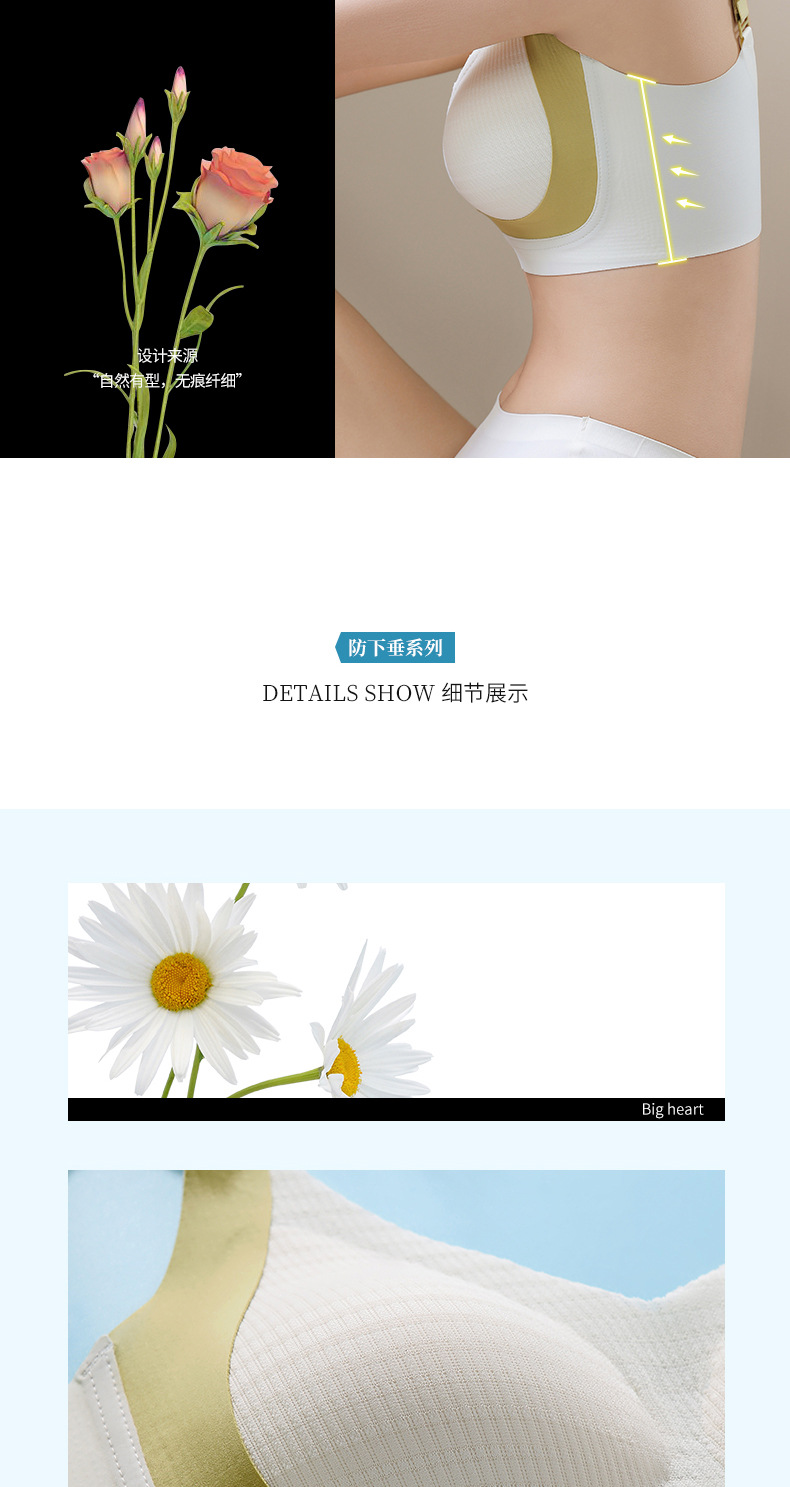 无痕大码运动束胸内衣女大胸显小胸全罩杯超薄款防下垂夏天文胸罩详情18