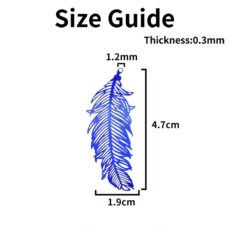 47*19mm欧美小众复古风镂空花纹彩色羽毛耳环 DIY手工项链配件 独特饰品其他分类详情14
