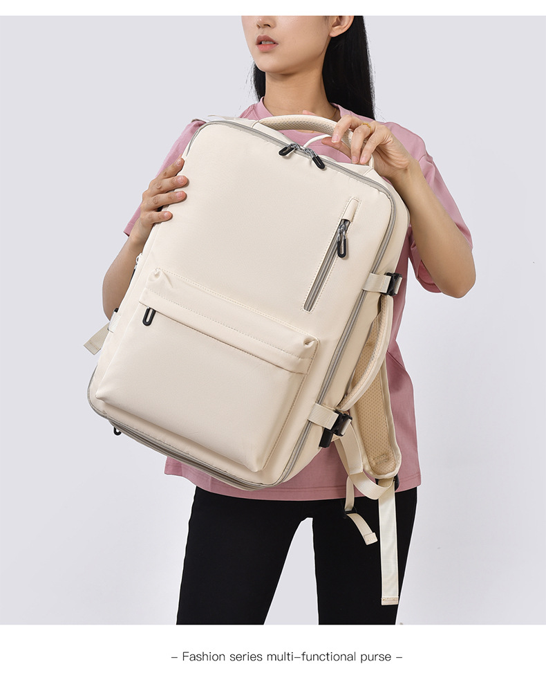 跨境时尚男士双肩包高级感大容量女背包潮旅行轻便书包防水电脑包详情17