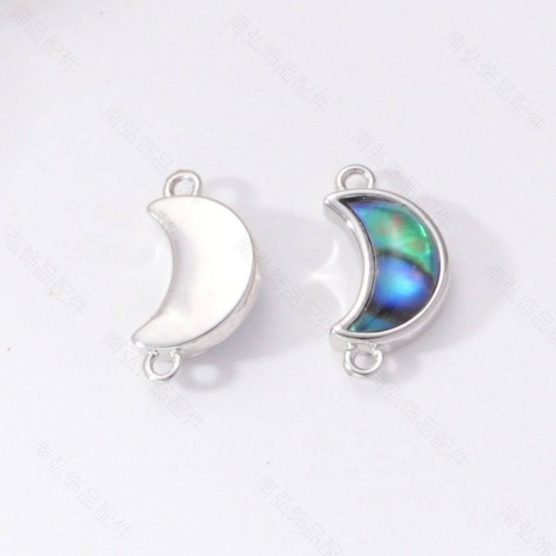 18k abalone shell jewelry connection buckle accessory, triangular round butterfly heart five-pointed star bracelet necklace accessory pic 42