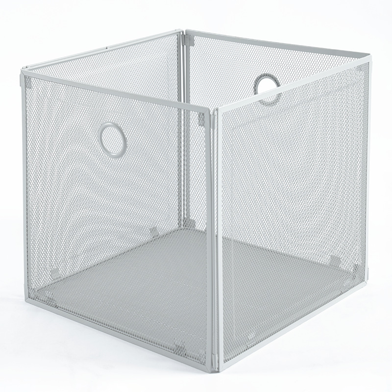 厂家批发定制金属铁网办公家用室内收纳篮收纳筐大号多功能收纳框详情7