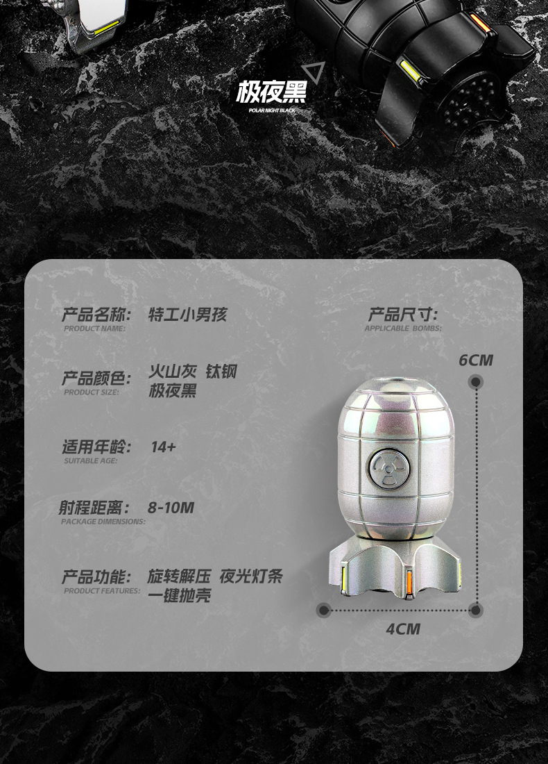 跨境金匠堂特工小男孩玩具枪可抛壳发射子弹头模型摆件解压玩具批详情7