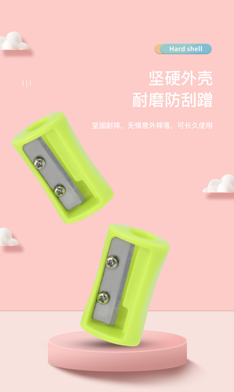 Cross-border manufacturer customizes single-hole pencil sharpeners, mini plastic pencil sharpeners, pencil sharpeners and waist-shaped pencil sharpeners pic 5