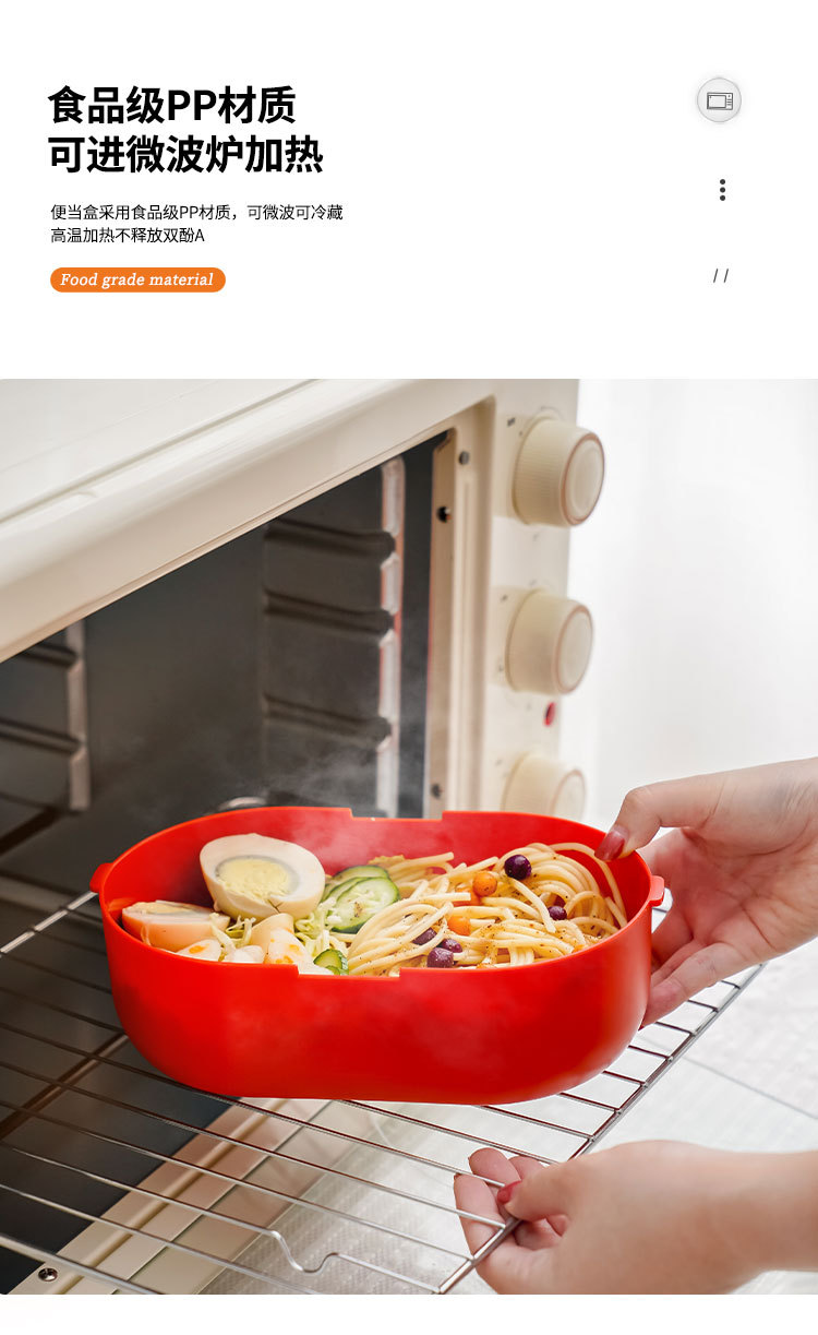 饭盒可微波炉加热学生专用便当盒上班族便当分格日式多层餐盒套装详情7