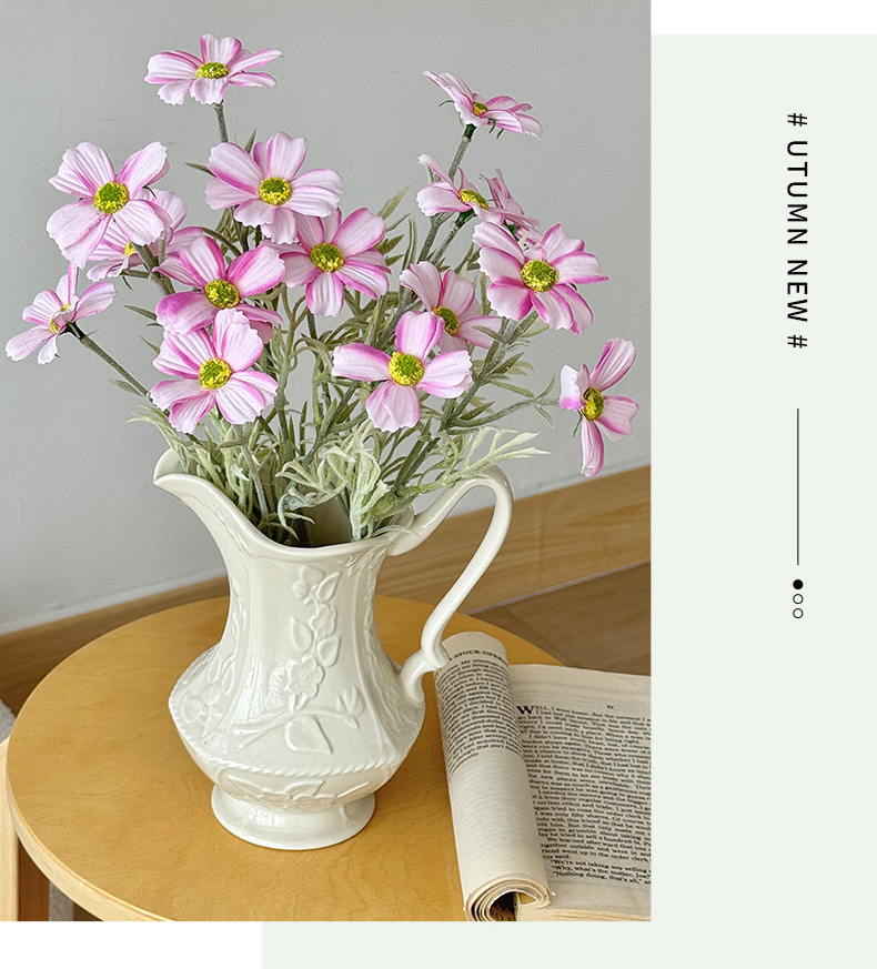 ins风格桑花仿真花菊波斯雏菊花束假花装饰摆放插花绢花拍照道具详情7