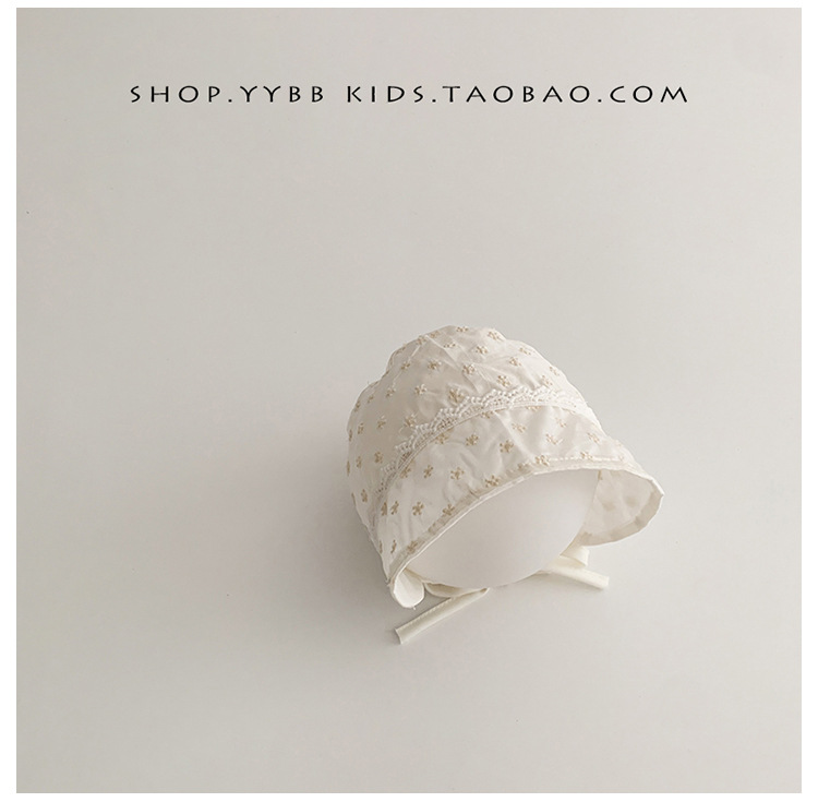 婴儿帽子夏季透气网眼女宝宝网纱公主宫廷帽防晒小月龄女童胎帽春详情15