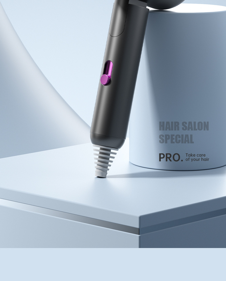 New folding household quick-drying electric hair dryer, portable hotel blue light T-shaped student dormitory hammer hair dryer pic 2