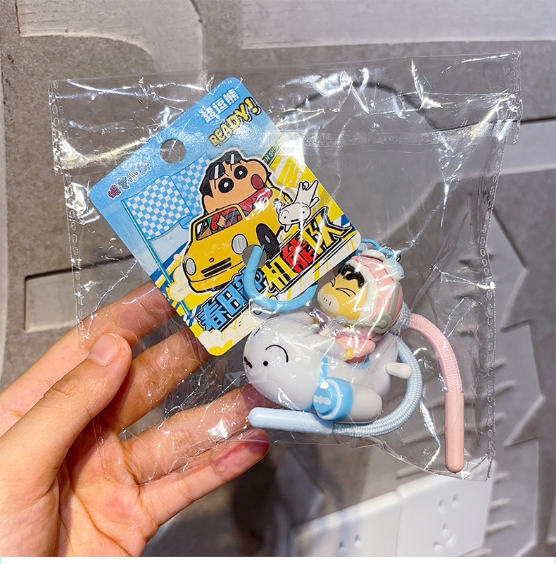 正版蜡笔小新卡通动漫周边钥匙扣小新阿呆公仔挂件可爱书包挂饰详情13
