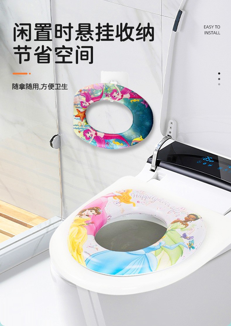 工厂直销外贸热销 无柄座便器 PP+海绵+PVC 儿童软垫马桶坐便器详情4