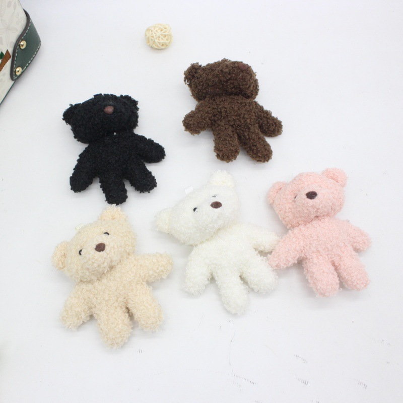 New cartoon cute curly teddy bear figurines, keychains, bags, pendants, creative accessories, clothes, shoes and accessories pic 3