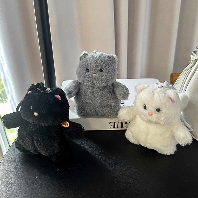 招财猫毛绒玩具公仔白色猫咪玩偶喵它崽可爱软萌猫咪送女生日礼物详情10