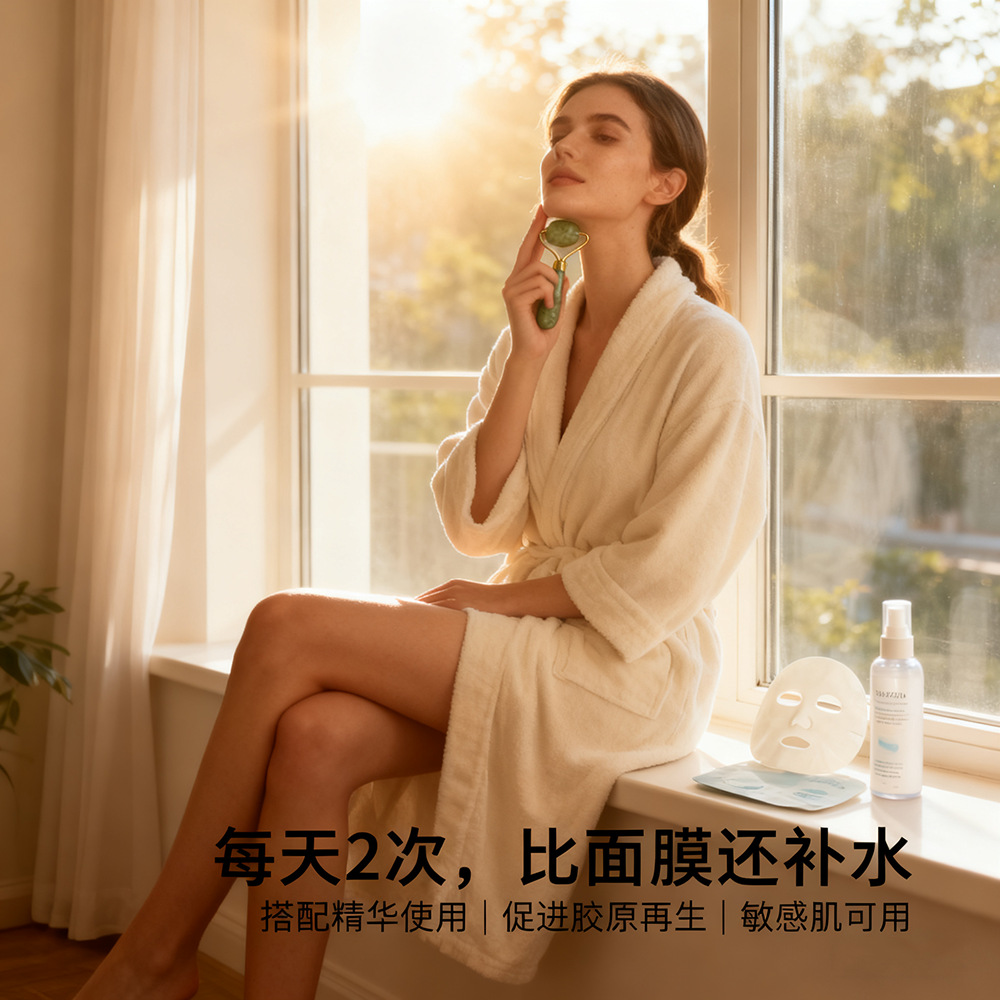 天然绿凤玉石圆球按摩器美容器脸部眼部玉珠按摩器美容院同款详情9