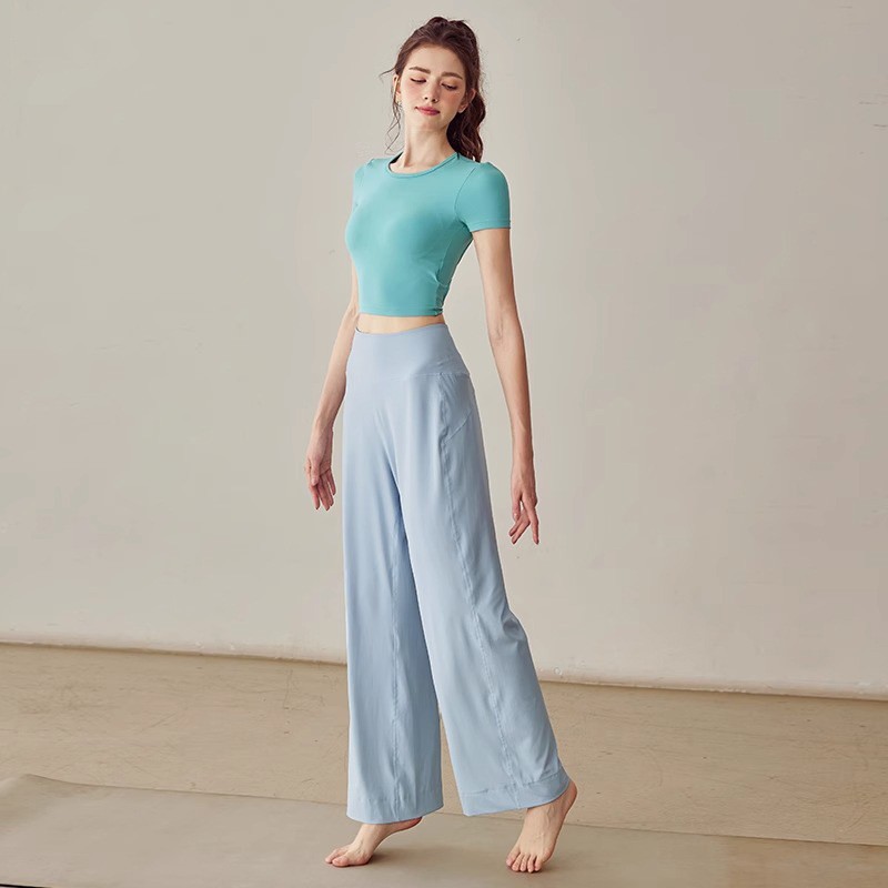 Outdoor training casual pants, running fitness pants, loose straight-leg pants, high-waisted sports pants, yoga pants, wide-leg women pic 15