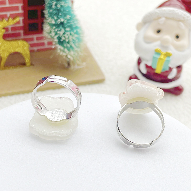 【可以】新款卡通树脂可调节戒指玩具圣诞儿童戒指圣诞节日礼物详情16