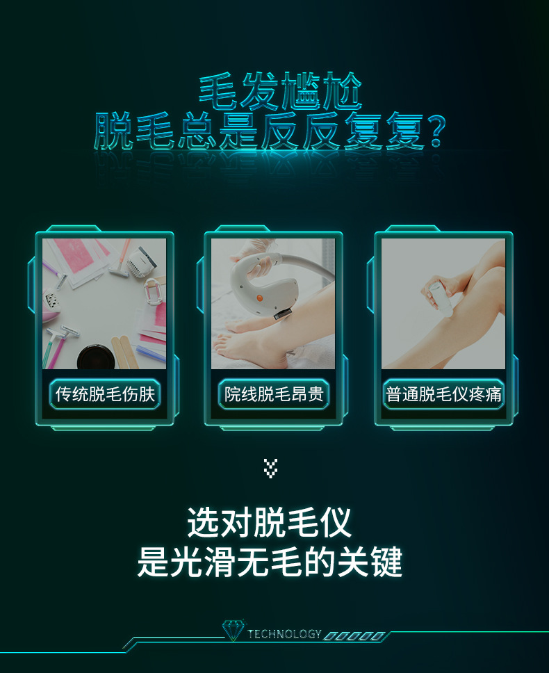 shanilak Intense Pulse Light Hair Removal Device Ice Point Home handheld Hair Removal Device Full-body ice hair Removal device pic 3