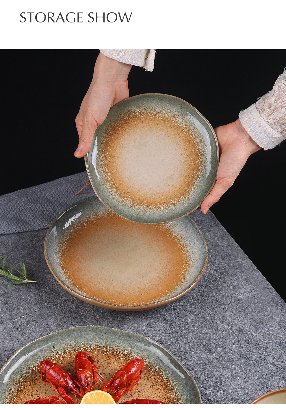 日式陶瓷餐具套装酒店餐厅复古碗盘套装婚庆礼品送礼餐具全套餐具详情10