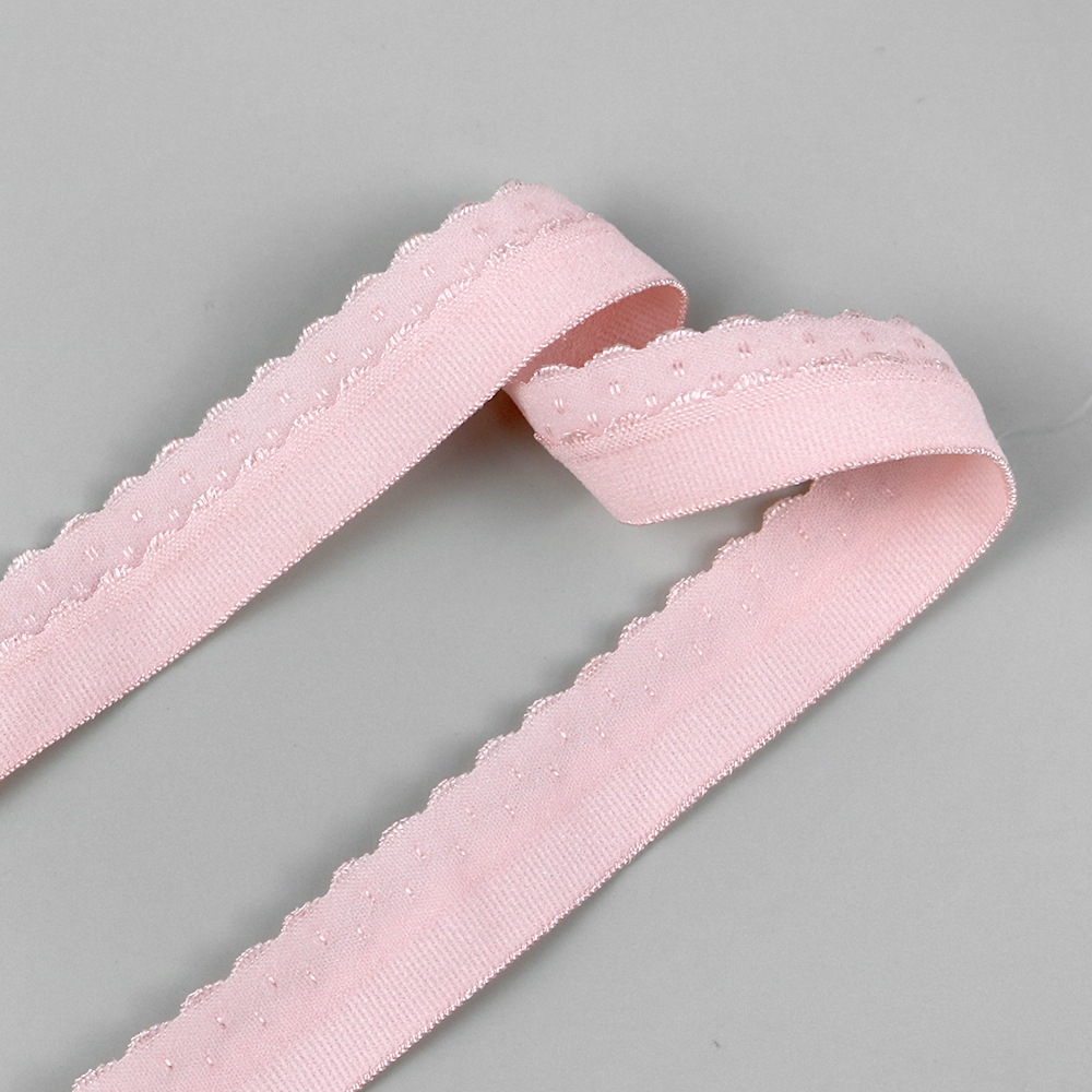 Factory direct sales of 2.0 nylon-edged twill band folding crown smooth elastic folded elastic band pic 5