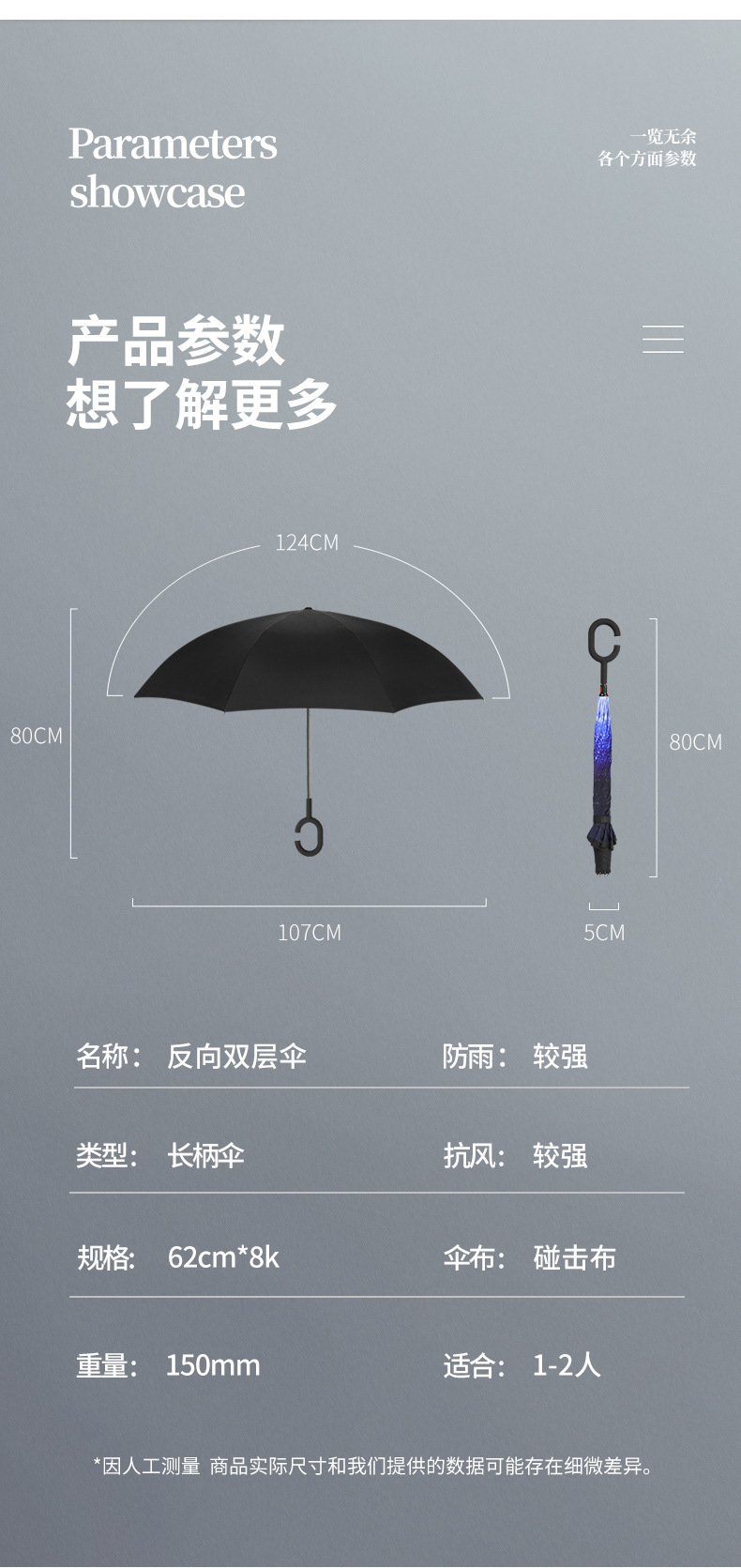 反向伞长柄直杆C型汽车伞车用双人手开反向伞晴雨伞礼品广告伞批详情17