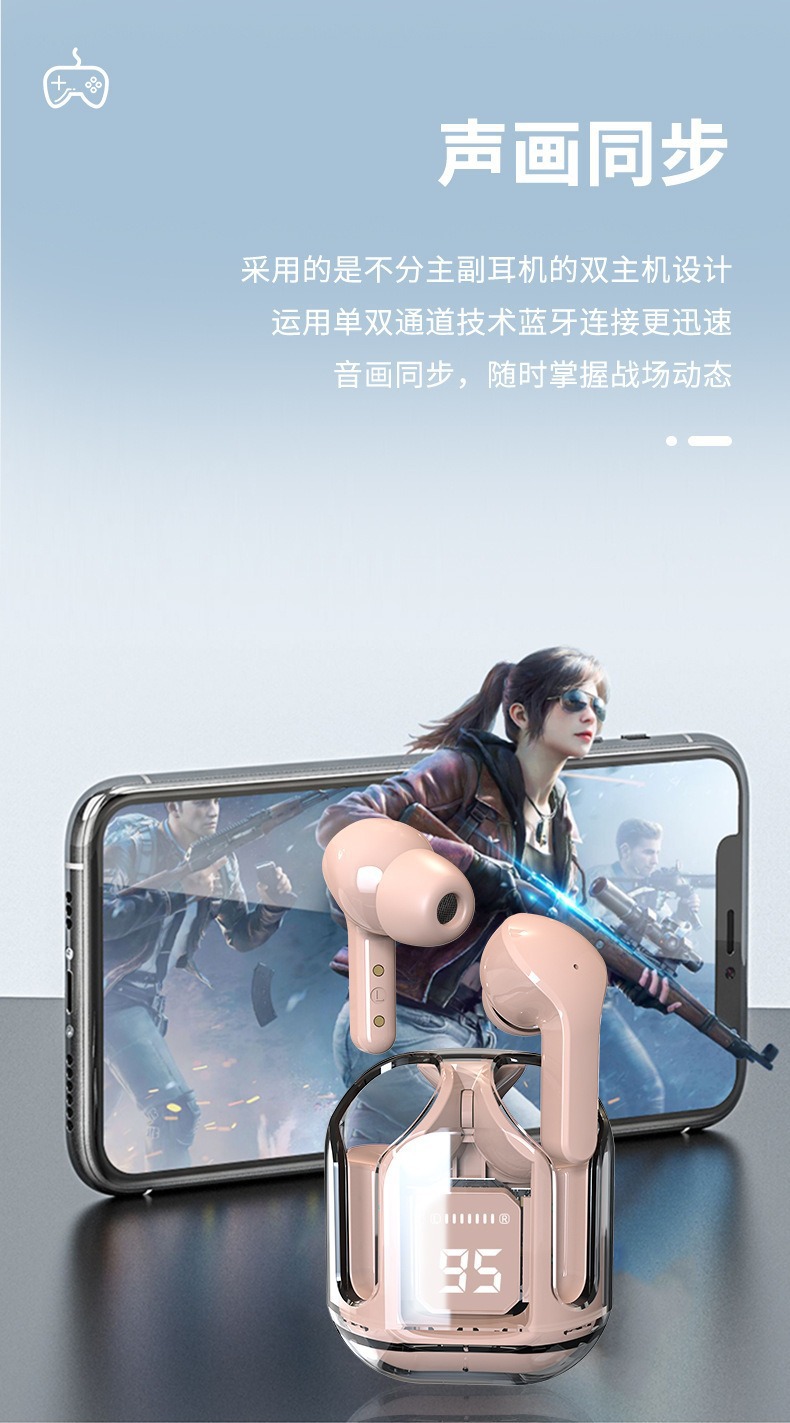 Wholesale of true wireless Bluetooth headphones 2024 In-ear gaming and calling Bluetooth headphones TWS pic 6