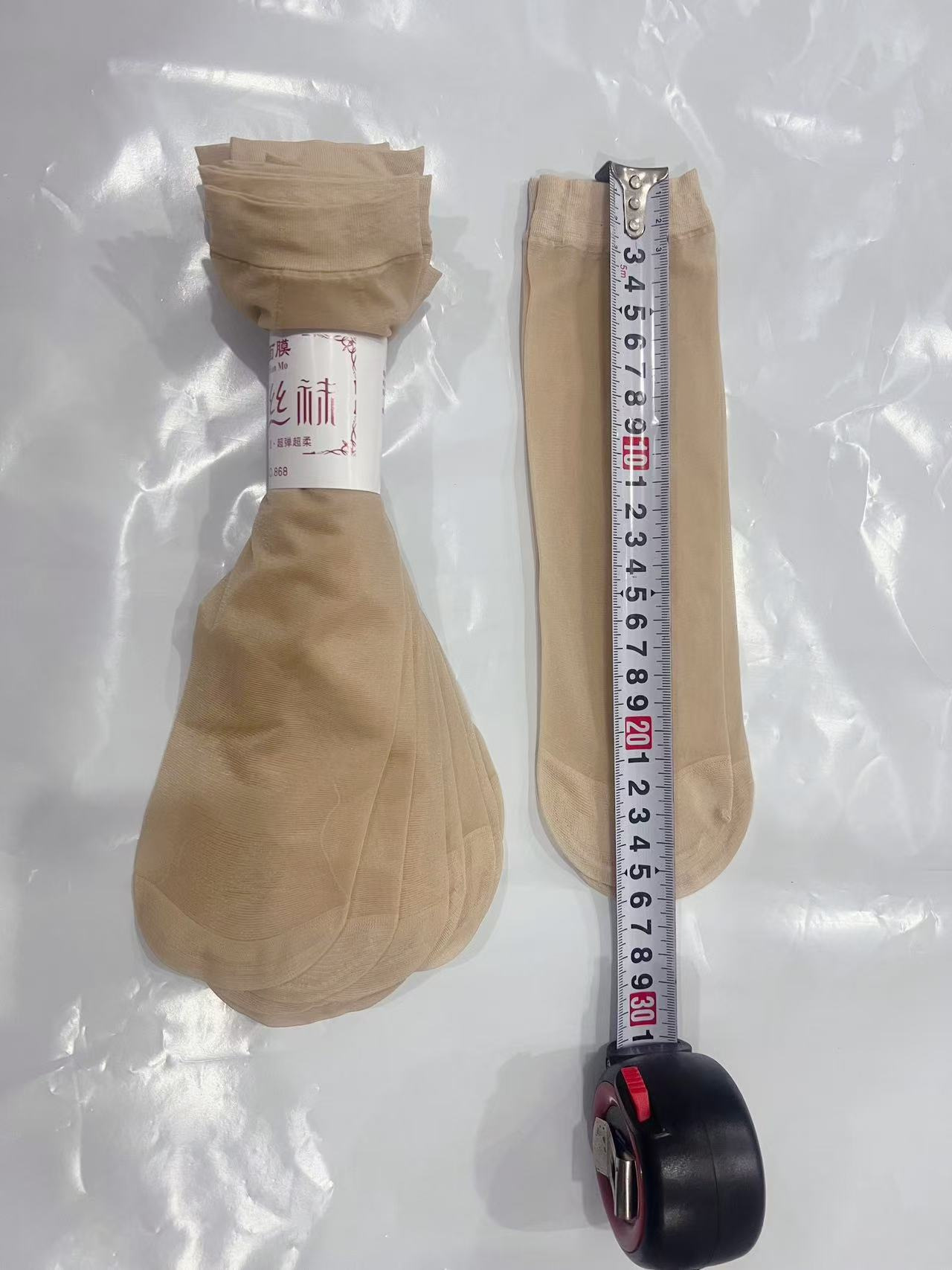 春夏季薄款耐穿透明包芯丝袜对袜女士短丝袜弹力不勾丝钢丝面膜袜详情1