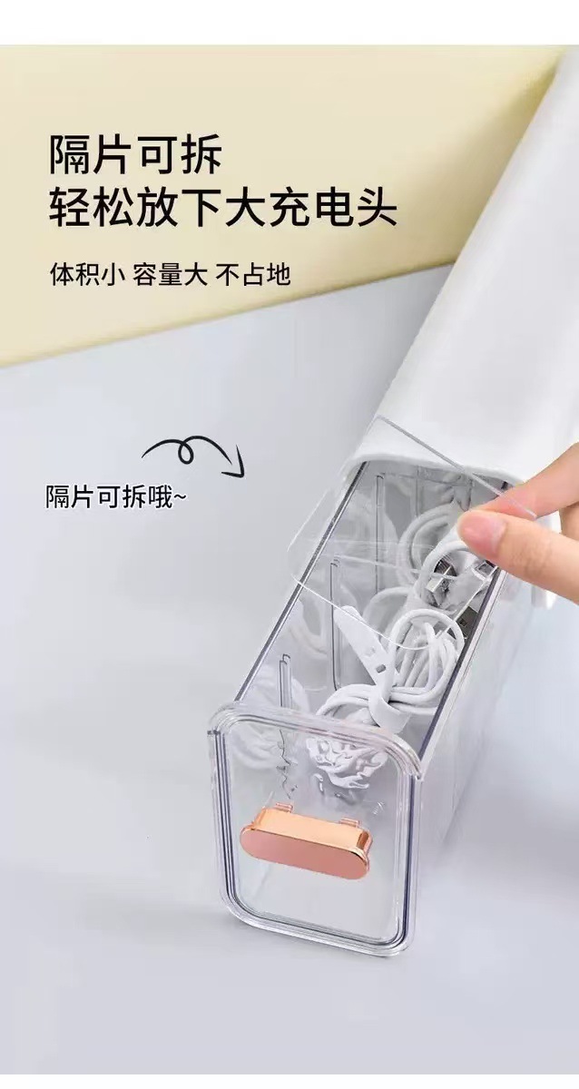 壁挂式分格内衣收纳盒防尘收纳家用衣柜透明抽屉式内裤袜子储物盒详情7