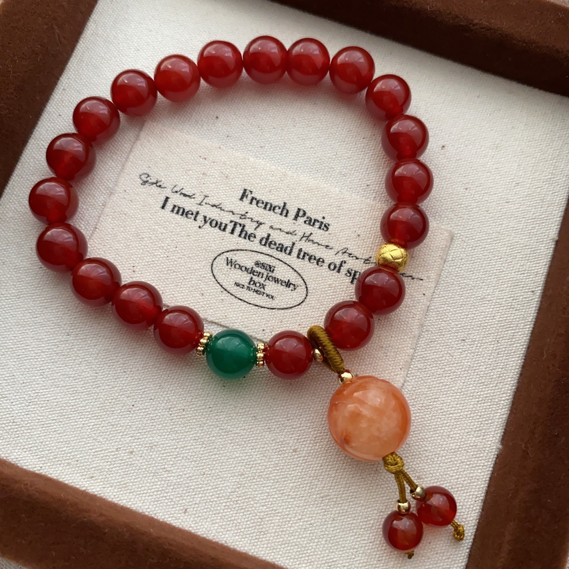 南红玛瑙手串小众设计手链玄学葫芦平安扣国风优雅气质女款手圈详情14