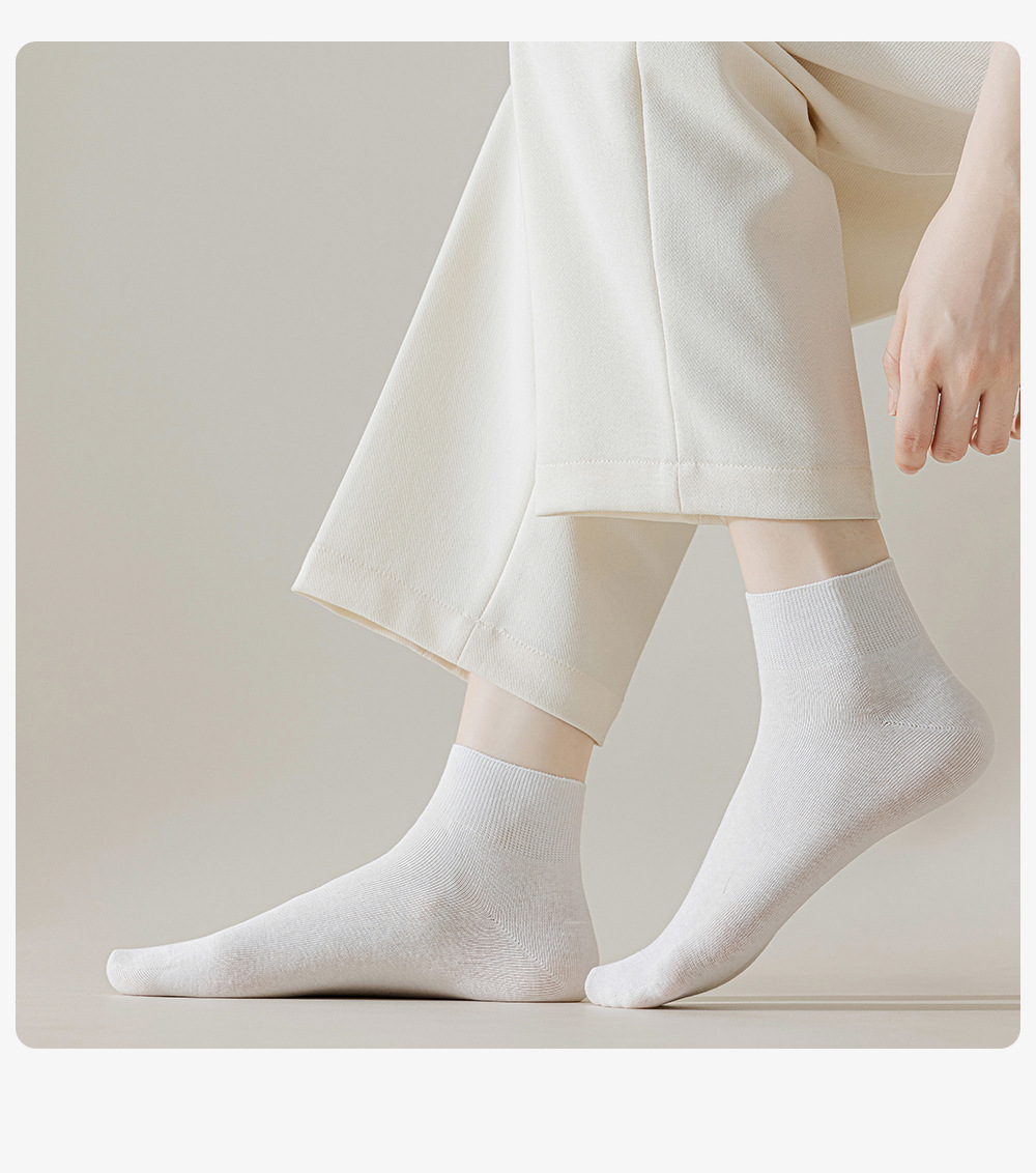 爆款女夏季薄款防臭短袜运动休闲棉袜女士月子袜白色夏天短筒透气舒适2025新款详情19