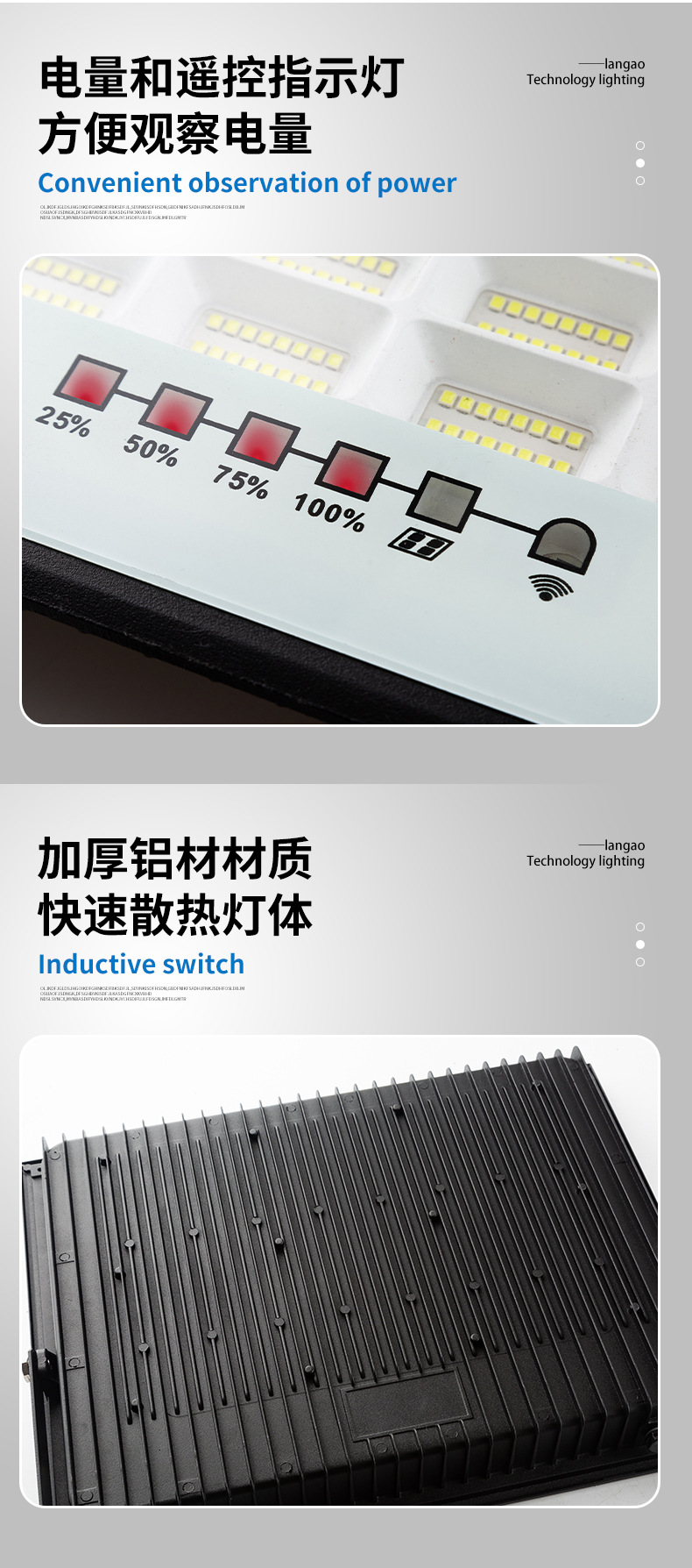 Outdoor solar floodlights, outdoor garden lights, sensor lights, waterproof household floodlights, high-power outdoor lights pic 12