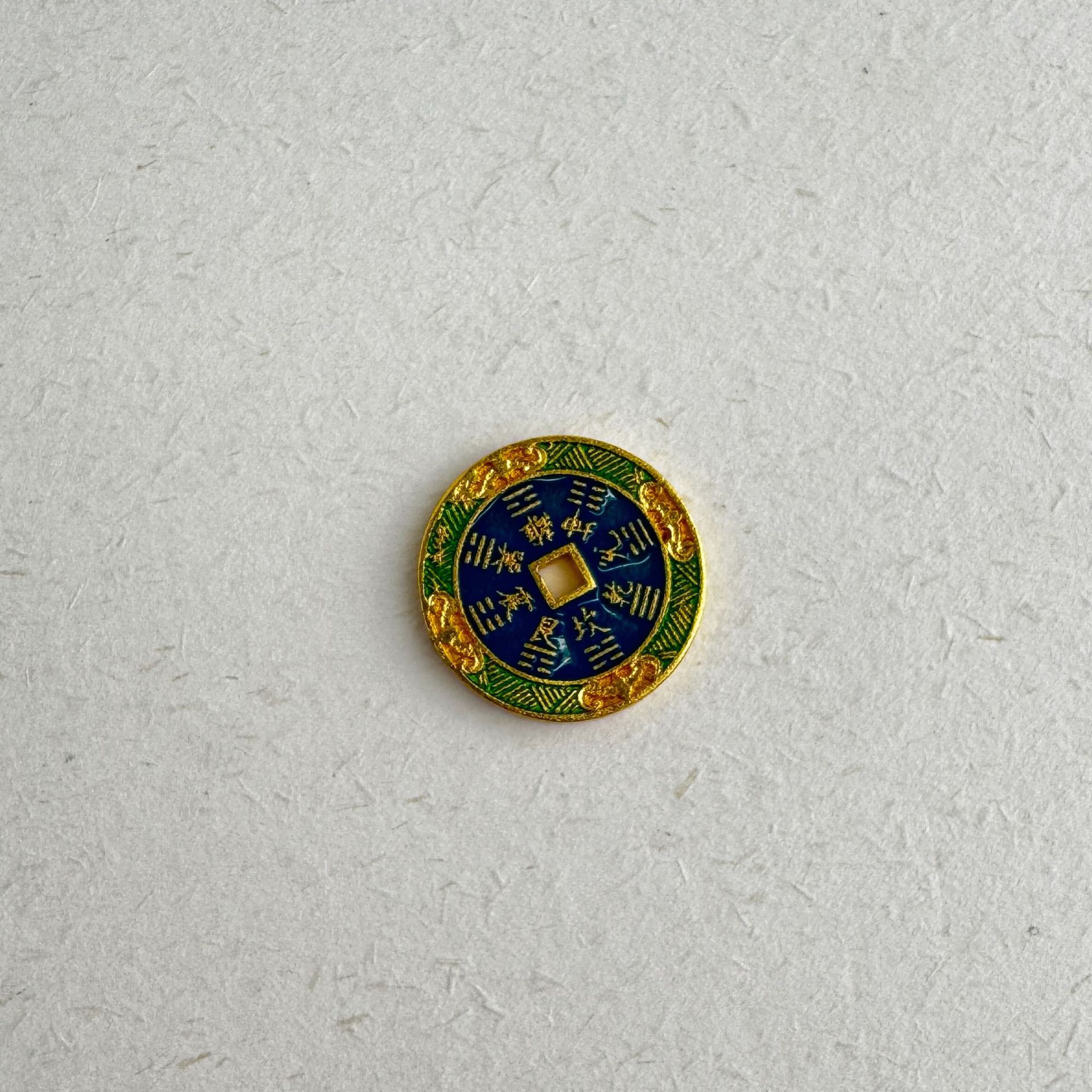 古法金财神铜钱八卦六字真言藏文经隔片diy饰品配件批发工艺品礼品收藏详情11