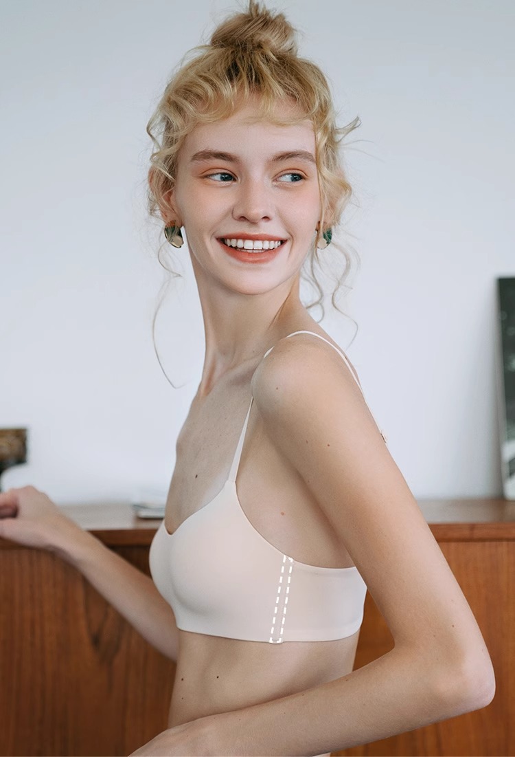 内衣女士无痕大胸显小胸聚拢薄款文胸一片式固定舒适无钢圈胸罩女详情21