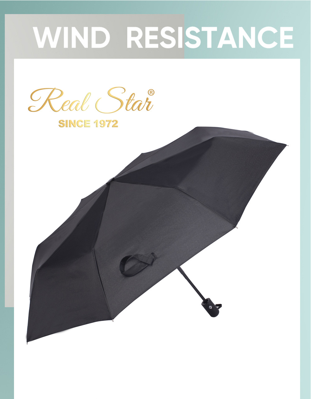 Black Spring fabric impact umbrellas and fiber folding umbrellas are now on sale for cross-border automatic umbrellas exported to Europe pic 11