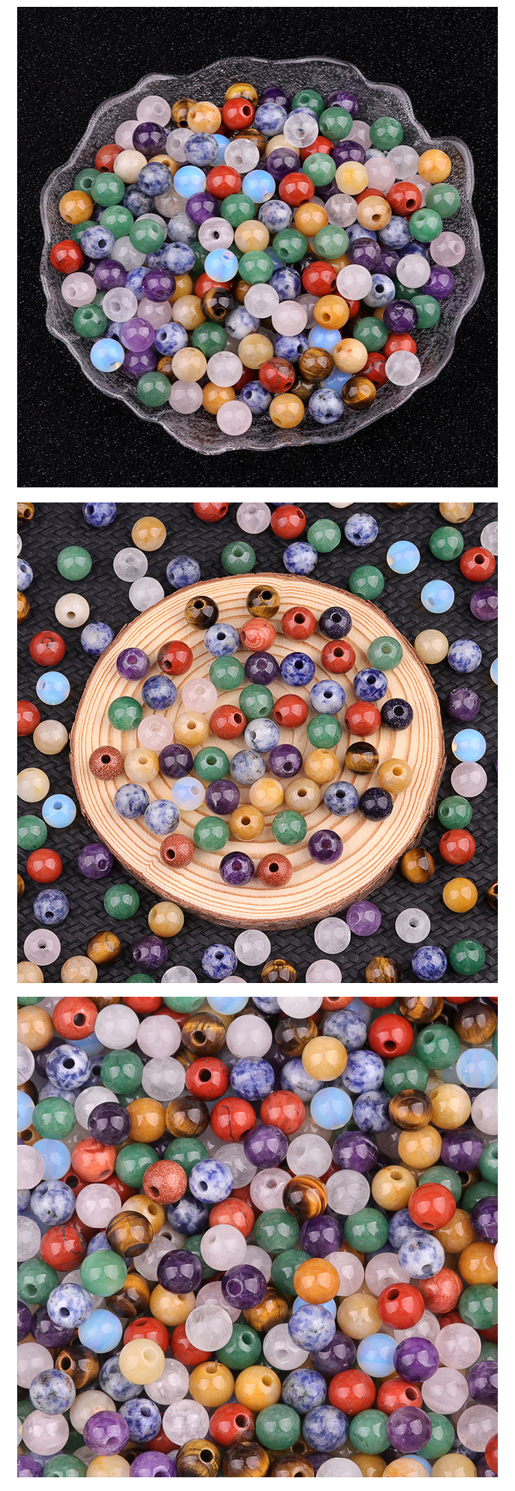 2197 large-hole crystal agate loose beads, 12mm large-hole DIY clothing accessories, educational and educational beading toys pic 7