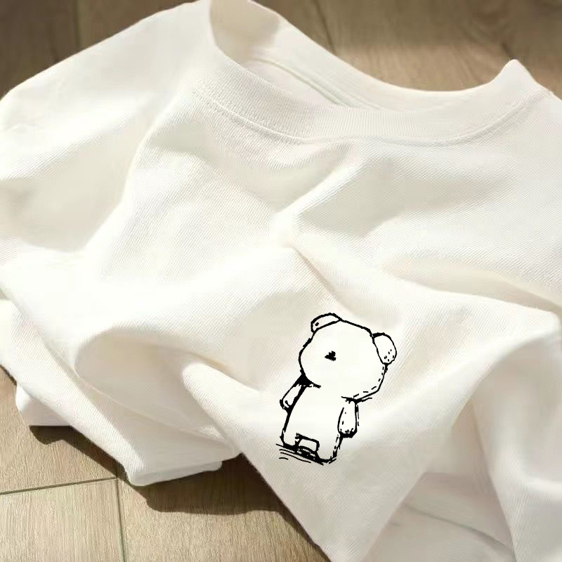 港风冰丝短袖T恤男女同款国潮中国风印花情侣夏季宽松上衣半截袖详情11