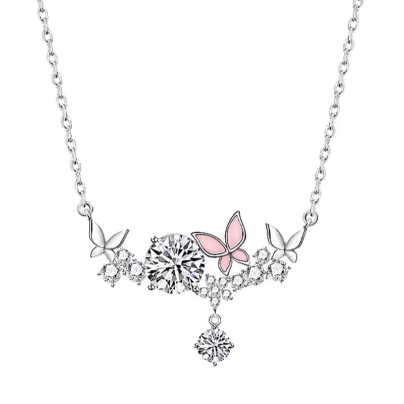 「与春同频」流苏蝴蝶项链2025新款时尚轻奢甜美设计感锁骨链详情4