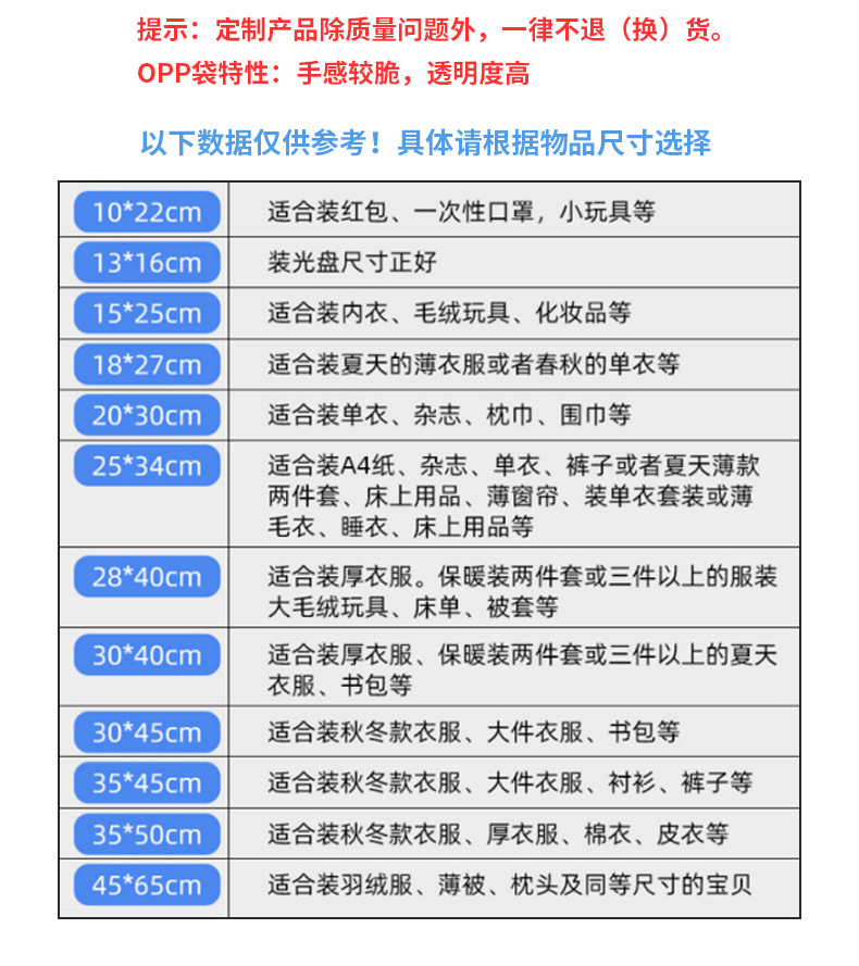 Same-day shipment: opp self-adhesive bags, transparent packaging bags for clothing, self-adhesive plastic self-adhesive bags, sealed bags, OPP bags pic 6