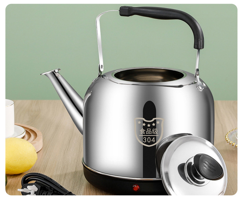 食品级304不锈钢底一体电烧水壶家用大容量电水壶自动断电电热详情14