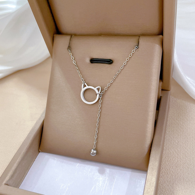 【通体钛钢】几何星球个性极简风炉内真金项链女ins网红锁骨链详情42