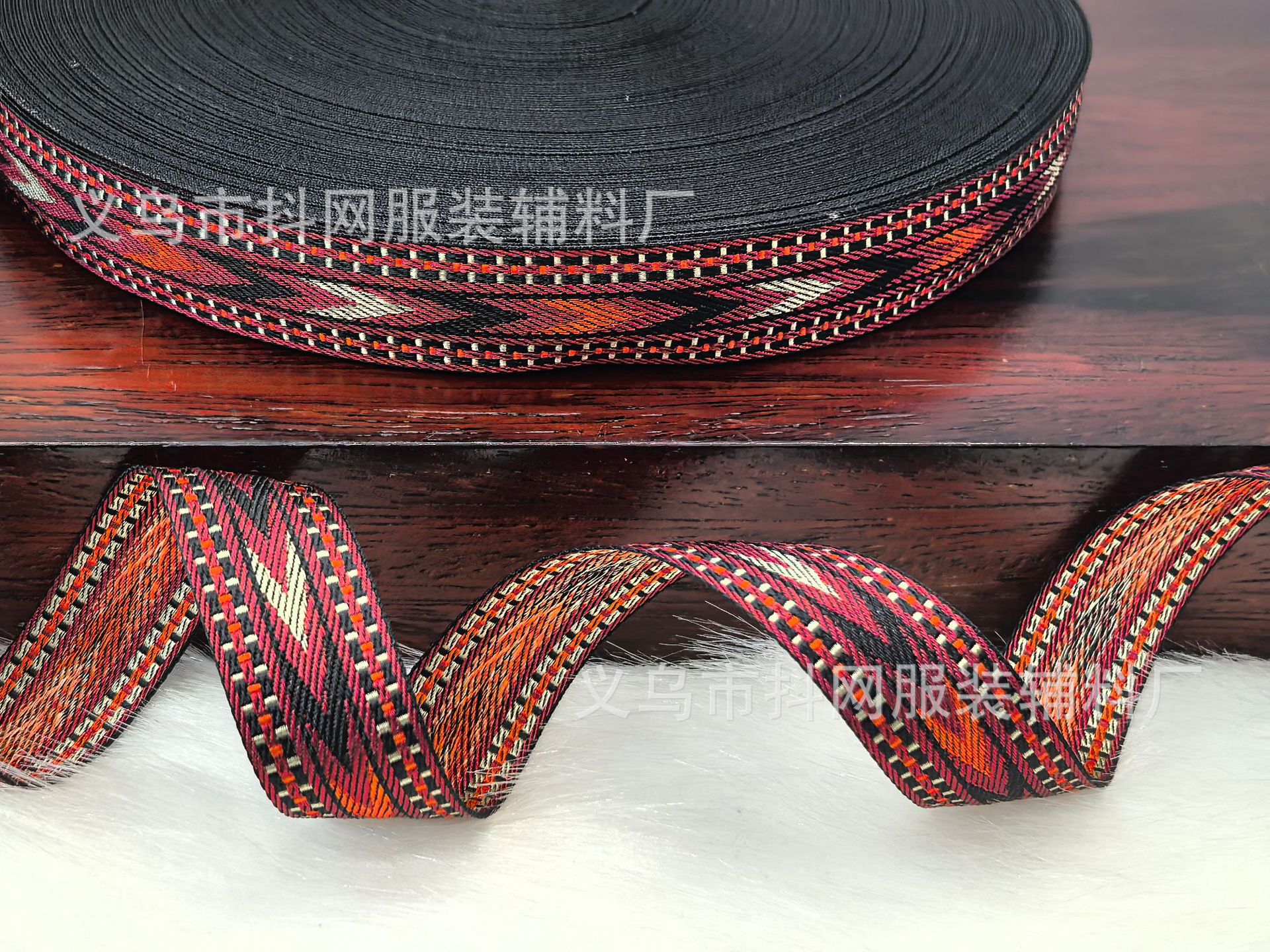 1.5-2.5cm复古民族风菱形图案提花织带服装辅料礼盒包装带日系风详情10