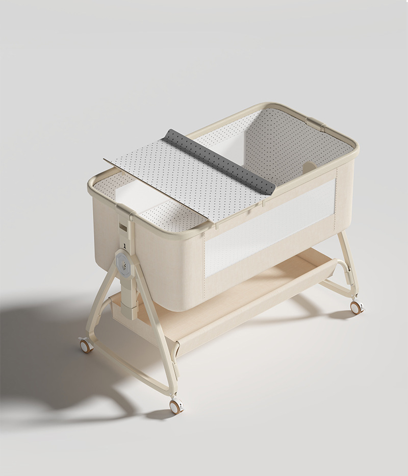婴儿床可移动多功能折叠新生儿摇篮床亚马逊便携式尿布台拼接大床详情20