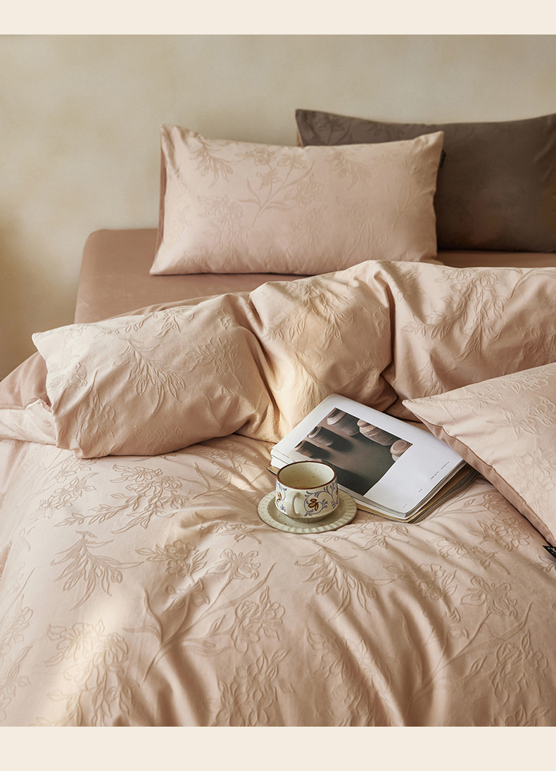 2025 New Class A pure cotton, all-cotton brushed autumn and winter four-piece set with a light luxury and high-end feel for the master bedroom bed sheet and duvet cover pic 25