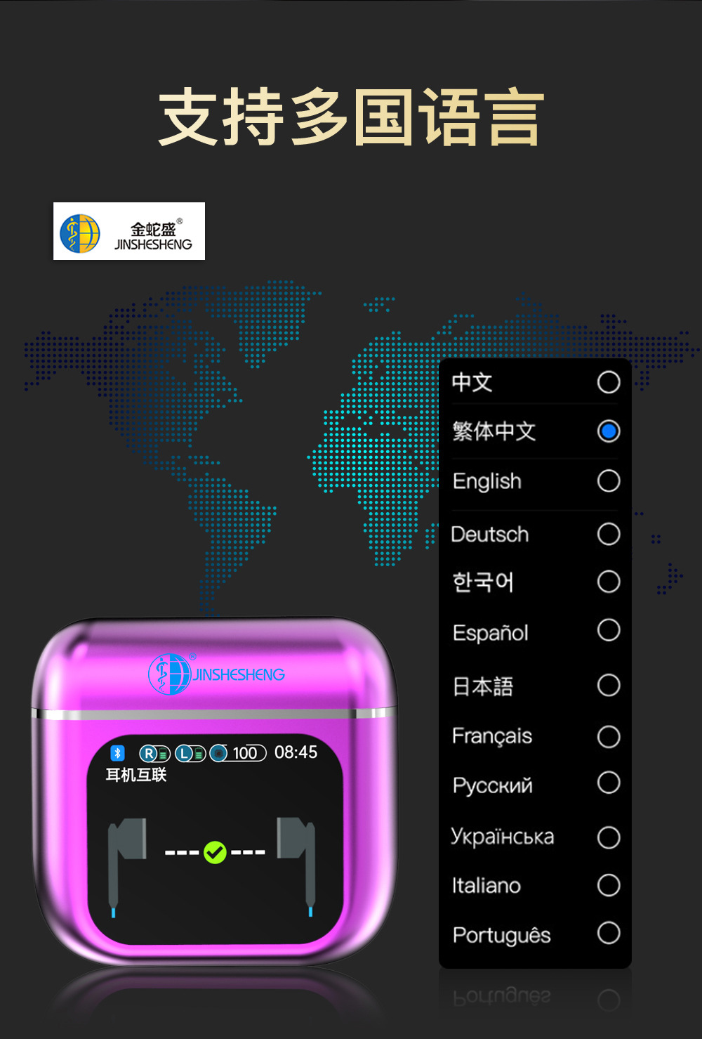 New touchscreen Bluetooth headphones with long-lasting battery life, ANC+ENC intelligent noise cancellation, LED screen in-ear TWS headphones pic 14