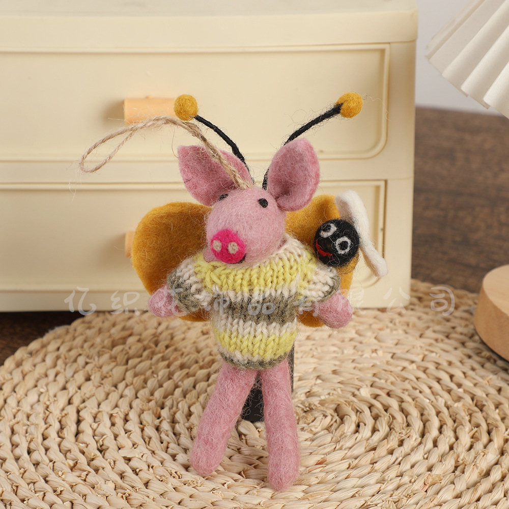 A collection of Korean-style Nepalese pure felt pendants, creative figurines, pendant bags, InS-style pendants, keychains and accessories pic 20