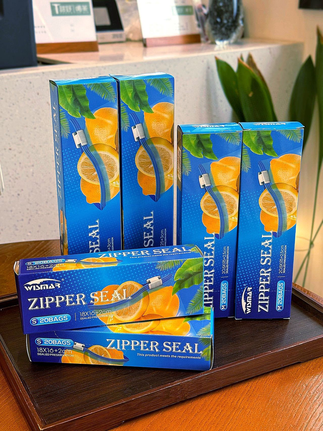 跨境现货食品级保鲜拉链密封袋收纳食品真空袋详情1