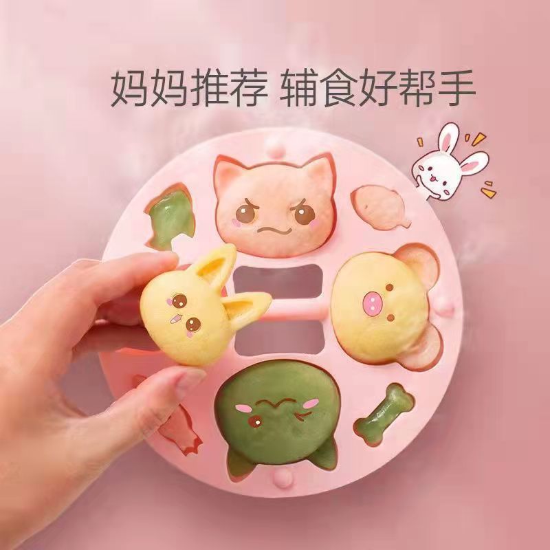 宝宝米糕模DIY蛋糕模可蒸煮硅胶模具儿童辅食烘焙工具香肠模批发详情3
