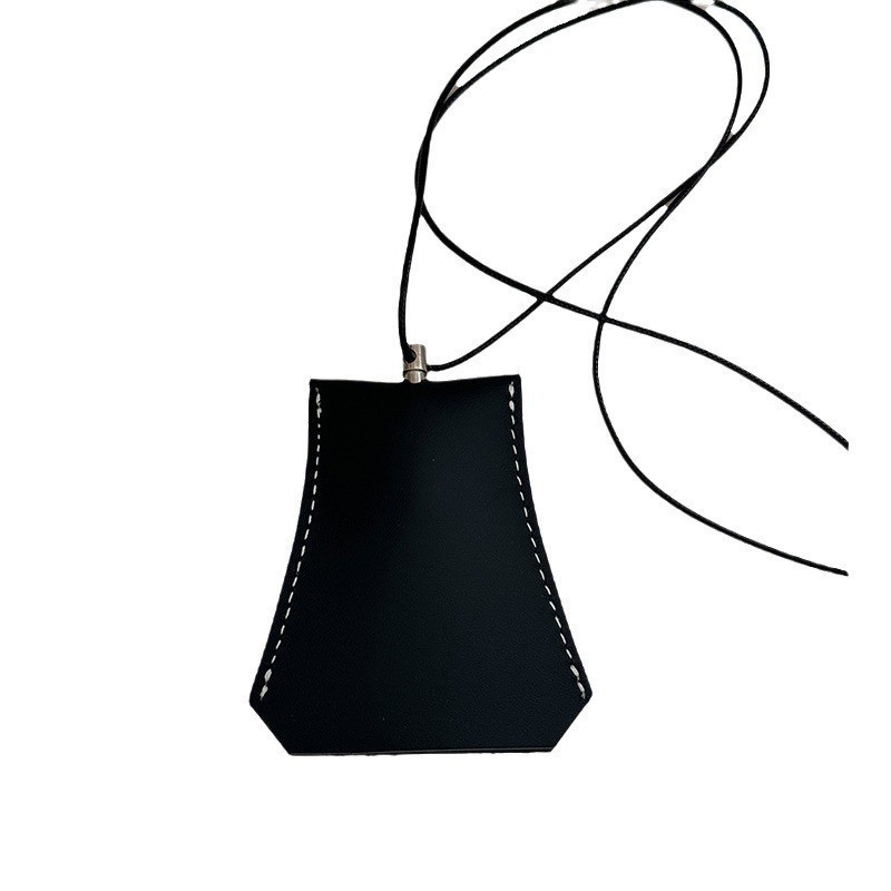 长款皮质抽拉钥匙包穿搭挂件挂脖皮牌项链挂眼镜钥匙扣小众配饰潮详情10