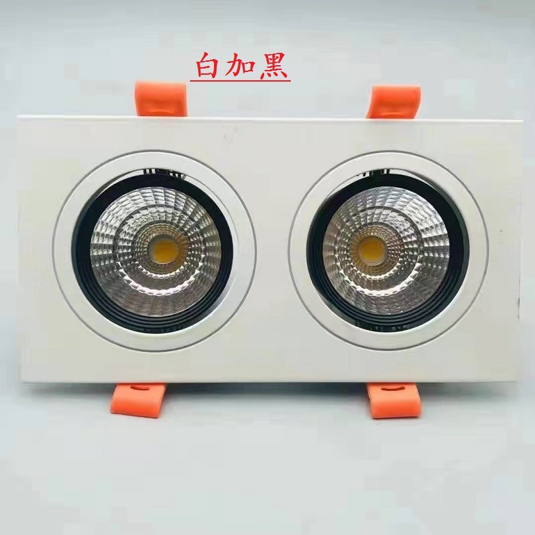 cob square spotlights, grille lights, led bold lights, ceiling lights, single-head, double-head, triple-head downlights, shopping malls, exhibition halls, living rooms pic 12